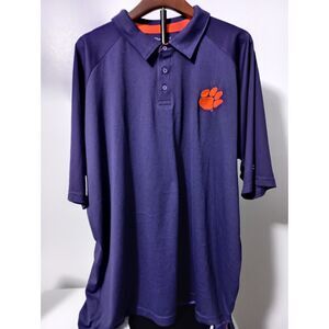 CHAMPION, Purple/Orange Short Sleeve Polo Shirt, Men Size 2X